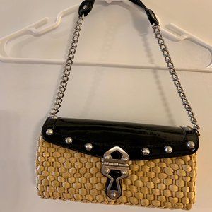 Michael Kors Black Patent Santorini Shoulder Bag